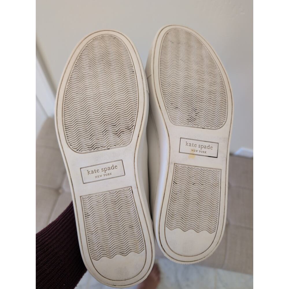 Kate Spade New York Fez Sneakers Optic White/Black Spade Logo 8 - Picture 7 of 7